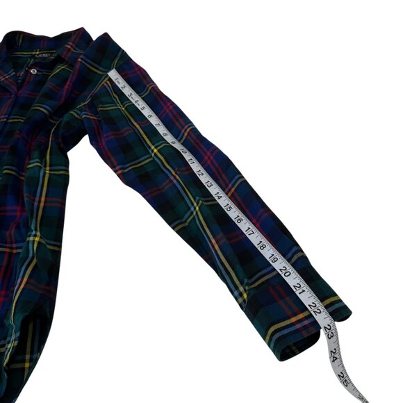 Lauren Ralph Lauren Womens Plaid Button-Down Shirt Multicolor Long Sleeve Size S - Picture 6 of 9